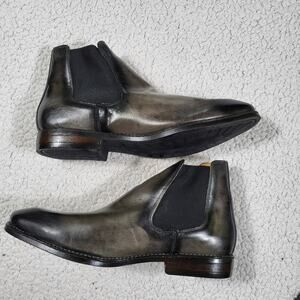 Sandro Moscoloni Lenard Chelsea boot grey leather almond toe mens size 13D